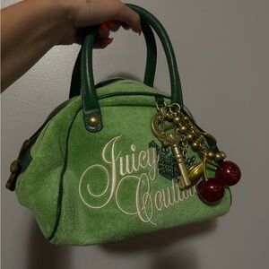 RARE APPLE GREEN JUICY COUTURE BOWLER BAG